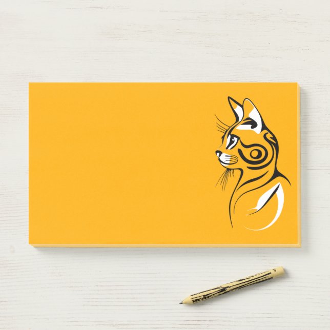 Bloco De Notas Silhute de gato (Na mesa)