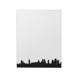 Bloco De Notas Silhuyscape da linha do horizonte de Londres