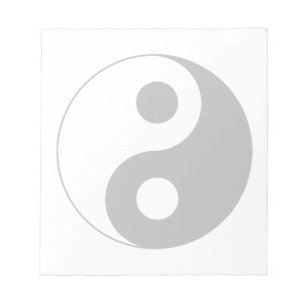 Bloco De Notas Símbolo branco e preto opaco Yin e Yang