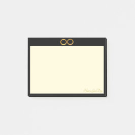 Bloco De Notas Símbolo de Infinito Dourado