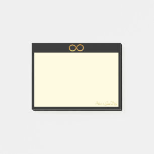 Bloco De Notas Símbolo de Infinito Dourado