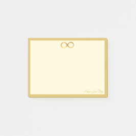 Bloco De Notas Símbolo de Infinito Dourado