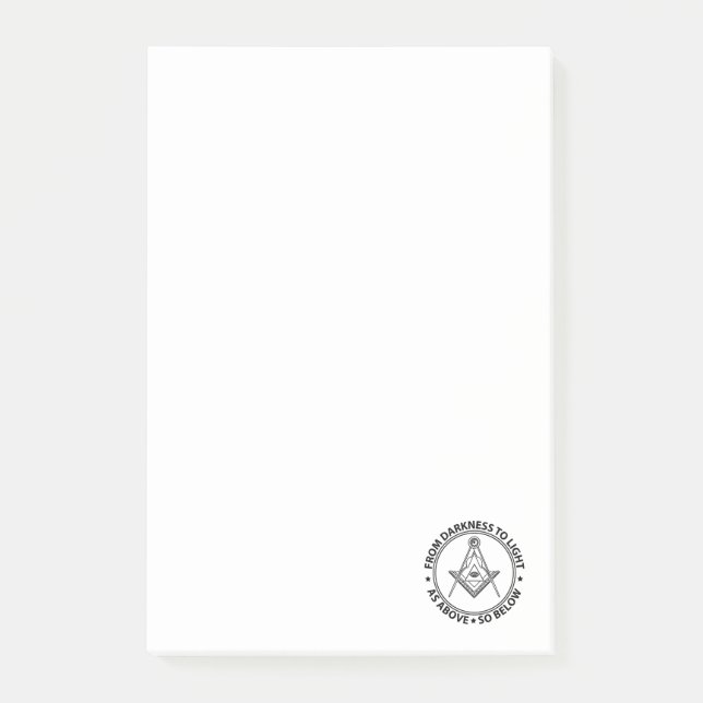 Bloco De Notas Símbolo de maçonaria (Frente)