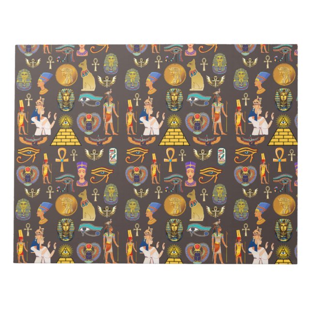 Bloco De Notas Símbolo de padrão hierárquico egípcio antigo (Frente)