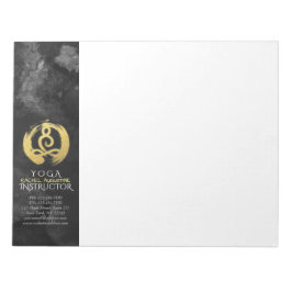 Bloco De Notas Símbolo de Zen da Postura de Meditação Dourada por