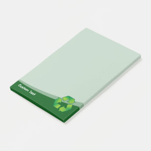 Bloco De Notas Símbolo do reciclagem