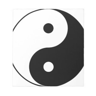 Bloco De Notas Símbolo filosófico inspirador de Yin e de Yang