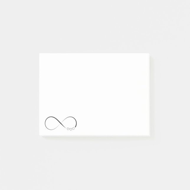 Bloco De Notas Símbolo infinito de corações (Frente)