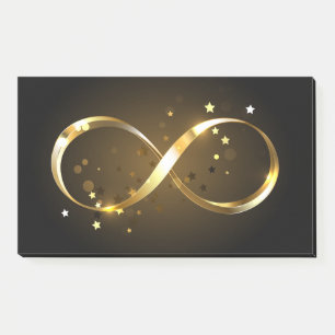 Bloco De Notas Símbolo Infinity do ouro