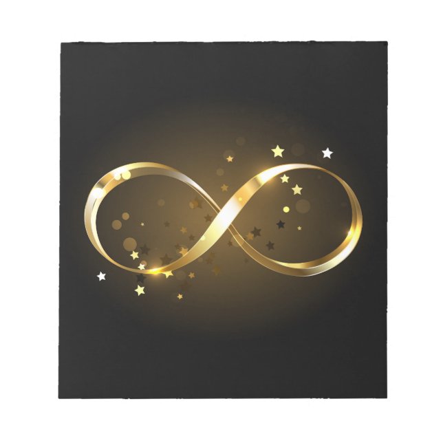 Bloco De Notas Símbolo Infinity do ouro (Frente)