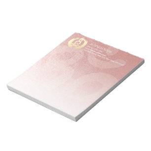 Bloco De Notas Símbolo ZEN OM Dourado Instrutor de Meditação do Y