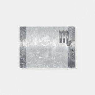 Bloco De Notas Símbolo Zodíaco Silver Scorpio Estilo Metálico Afa