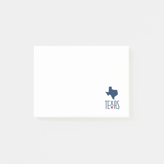 Bloco De Notas Símbolos do Texas, Texas, azul-marinho (Frente)