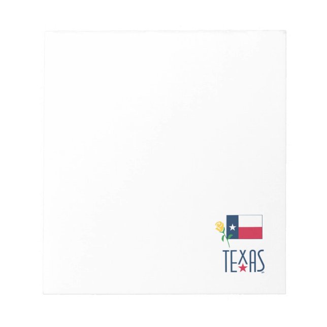 Bloco De Notas Símbolos do Texas, Texas Flag e Yellow Rose (Frente)