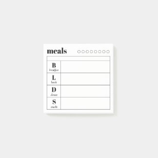 Bloco De Notas Simple Daily Meal Planner Sticky Notes Pad