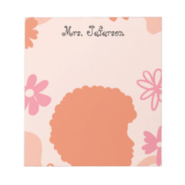 Bloco De Notas Simple Elegant Boho Teacher Notepad