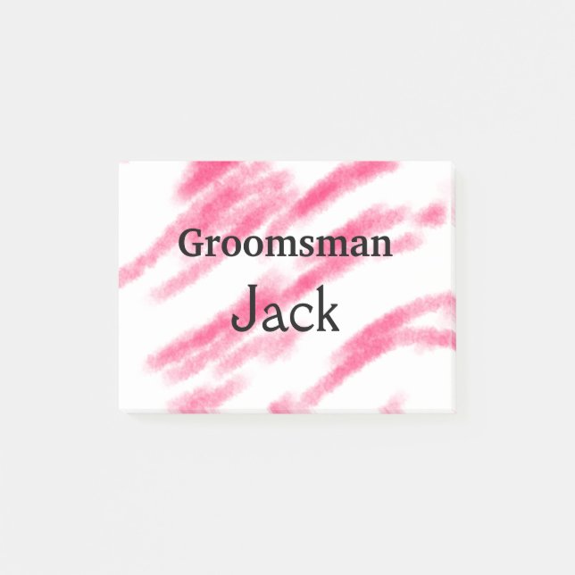 Bloco De Notas SIMPLE MINIMAL add your name custom groomsman    T (Frente)