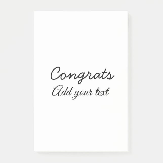 Bloco De Notas Simple minimal congratulations graduation add your (Frente)
