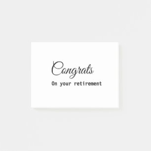 Bloco De Notas Simple minimal congratulations retirement add name