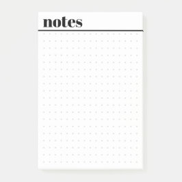 Bloco De Notas Simple Minimal Dot Grid Sticky Notes Pad