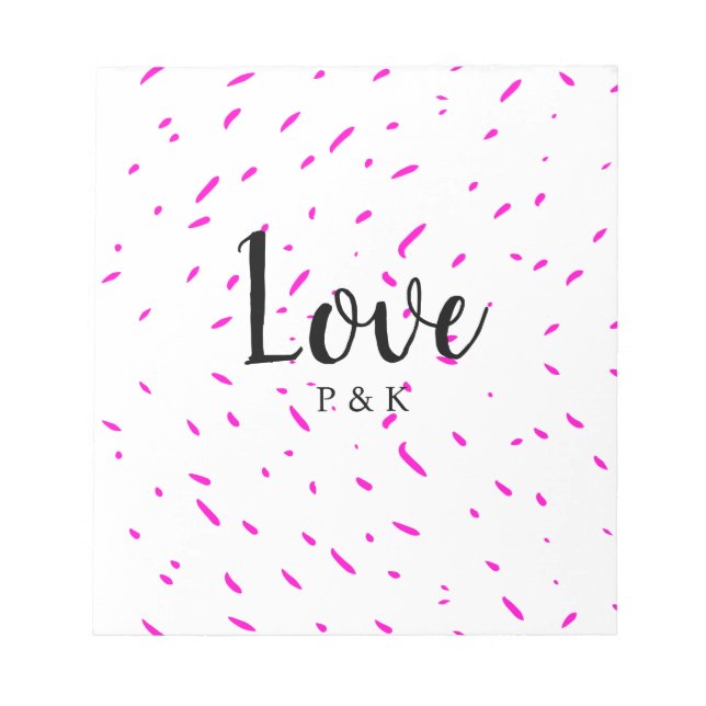 Bloco De Notas Simple minimal pink abstract love background name (Frente)