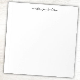 Bloco De Notas Simple Modern Script Personalized Name