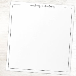 Bloco De Notas Simple Modern Script Personalized Name Notepad