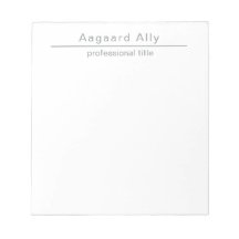 Simple Professional Custom Business Notes Notepad