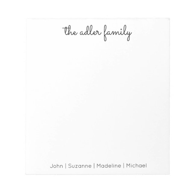 Bloco De Notas Simple Script Family Notepad (Frente)