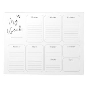 Bloco De Notas Simple Weekly Planner