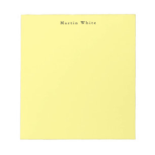 Bloco De Notas Simples, Amarelo claro, profissional moderno