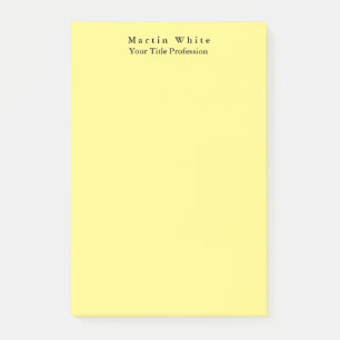 Bloco De Notas Simples, Amarelo claro, profissional moderno