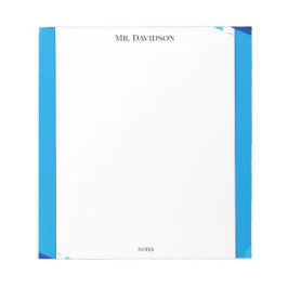 Bloco de Notas Simples com Moldura Azul