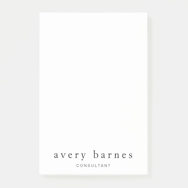 Bloco De Notas Simples Criativo Branco Profissional Moderno (Frente)