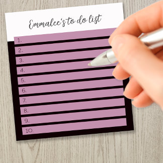 Bloco De Notas Simples De Fazer Combinação Branca Numerada E Nume