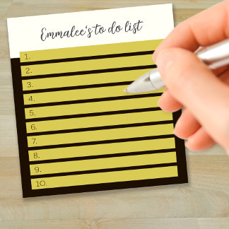 Bloco De Notas Simples De Fazer Combinação De Amarelo Branco Vinc