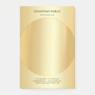 Bloco De Notas Simples e Dourado Elegante Mínimo Moderno