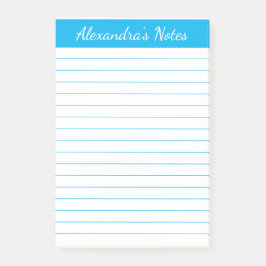 Bloco De Notas Simples Elegante Céu Azul Vinculado Personalizado