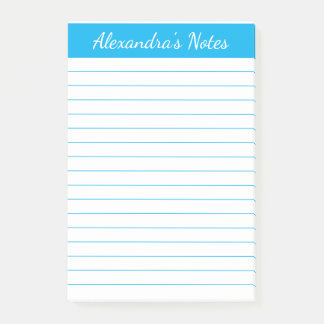 Bloco De Notas Simples Elegante Céu Azul Vinculado Personalizado