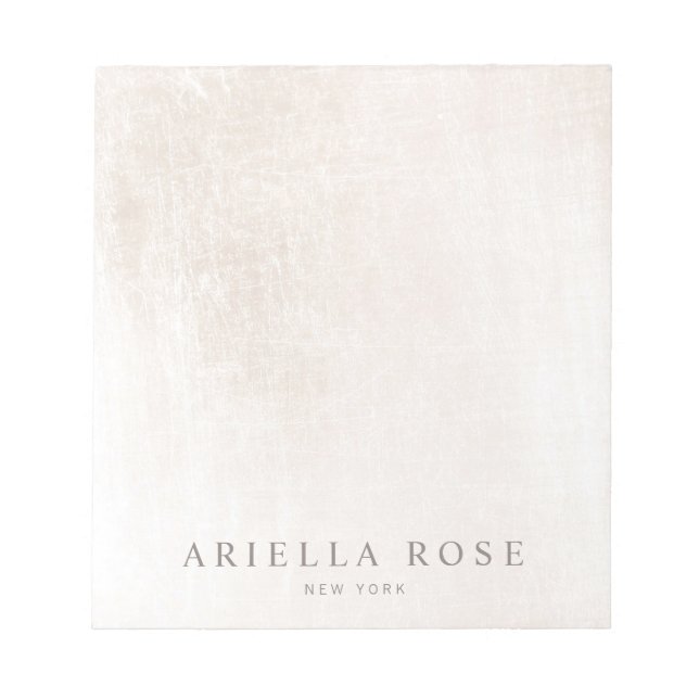 Bloco De Notas Simples Elegante Esmagado Branca Professional (Frente)