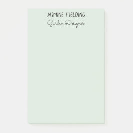 Bloco De Notas Simples Elegante Projetista de Jardim Verde Sage P