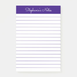 Bloco De Notas Simples Elegante Roxo Vinculado Personalizado