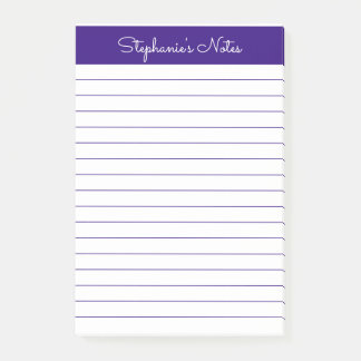 Bloco De Notas Simples Elegante Roxo Vinculado Personalizado