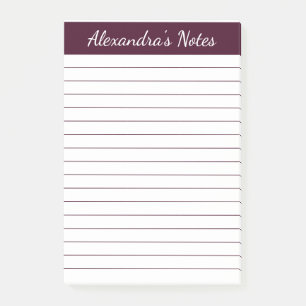 Bloco De Notas Simples Elegantes Personalizadas de Linha Vermelha