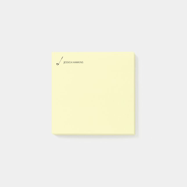 Bloco De Notas Simples Golf Fan Personal Stationery Club Golf (Frente)