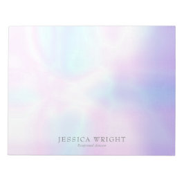 Bloco De Notas Simples Iridescente Moderno