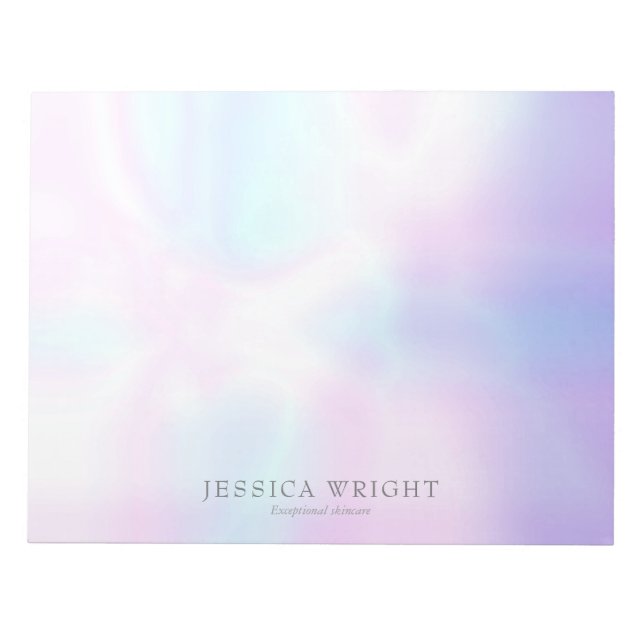 Bloco De Notas Simples Iridescente Moderno (Frente)