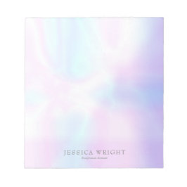 Bloco De Notas Simples Iridescente Moderno Elegante