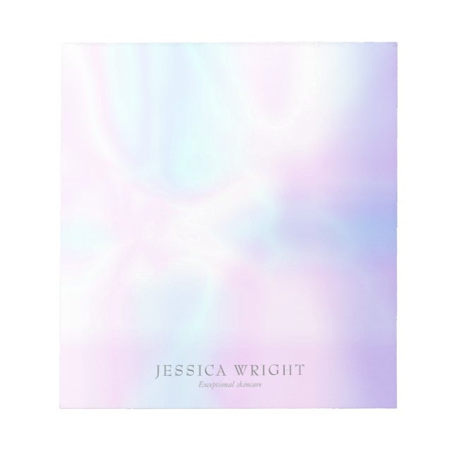 Bloco De Notas Simples Iridescente Moderno Elegante (Frente)