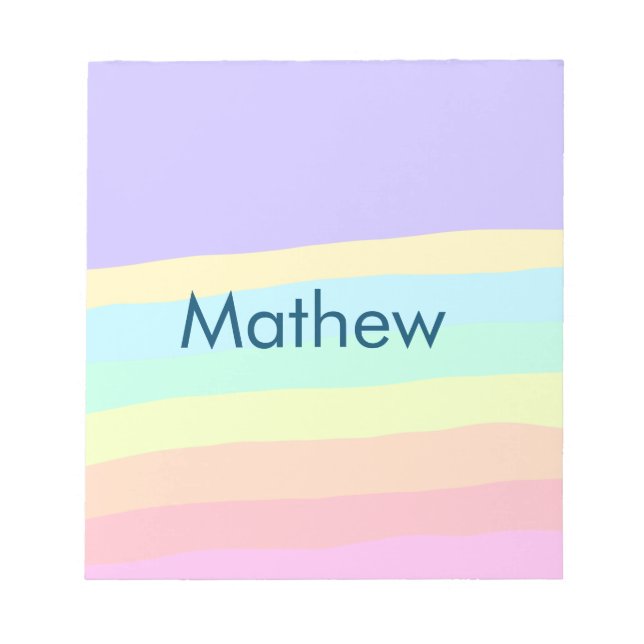 Bloco De Notas simples letra inicial monograma adicionar sua letr (Frente)